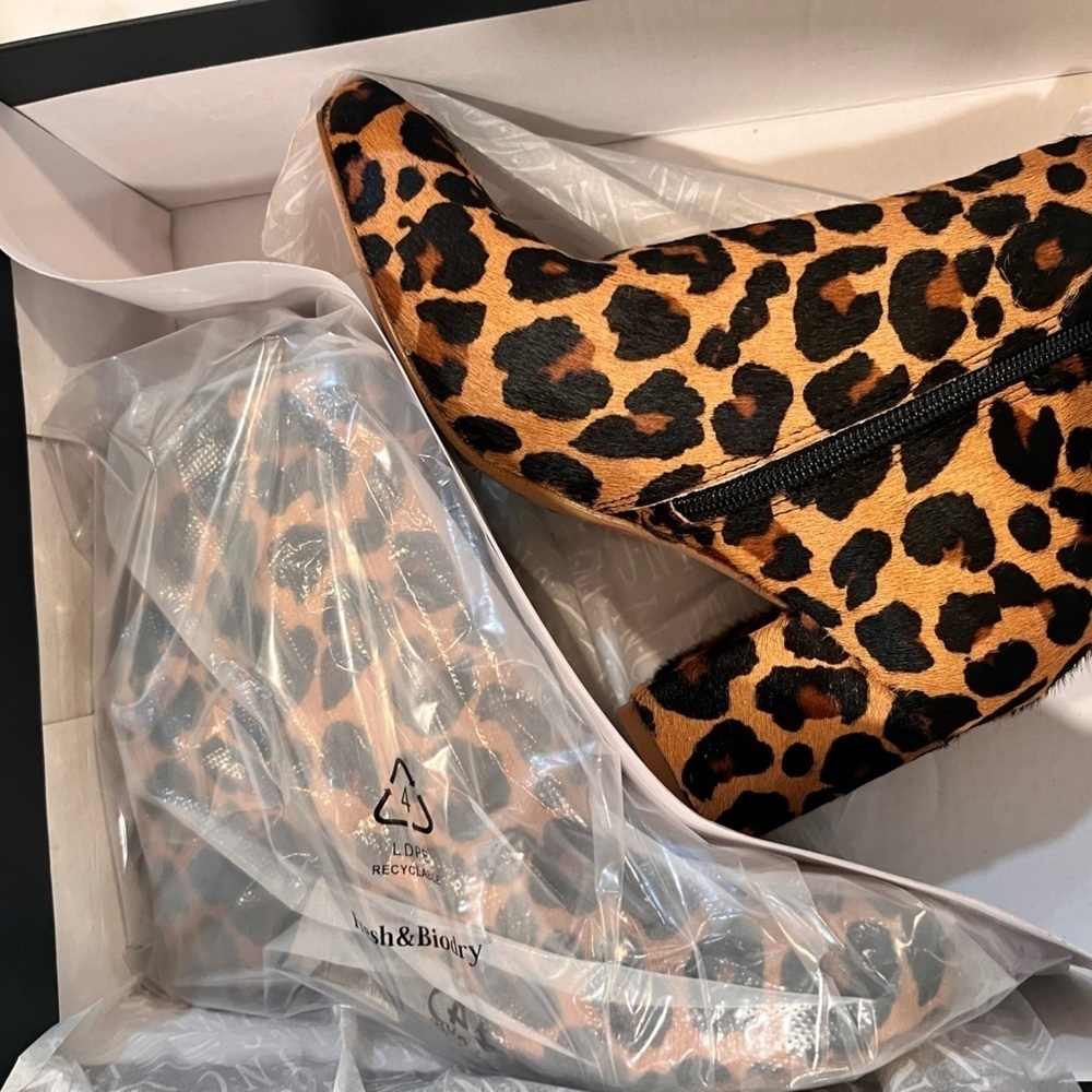 Inc International Concepts Floriann Block Heel Bootie Dark Leopard - Picture 8 of 10